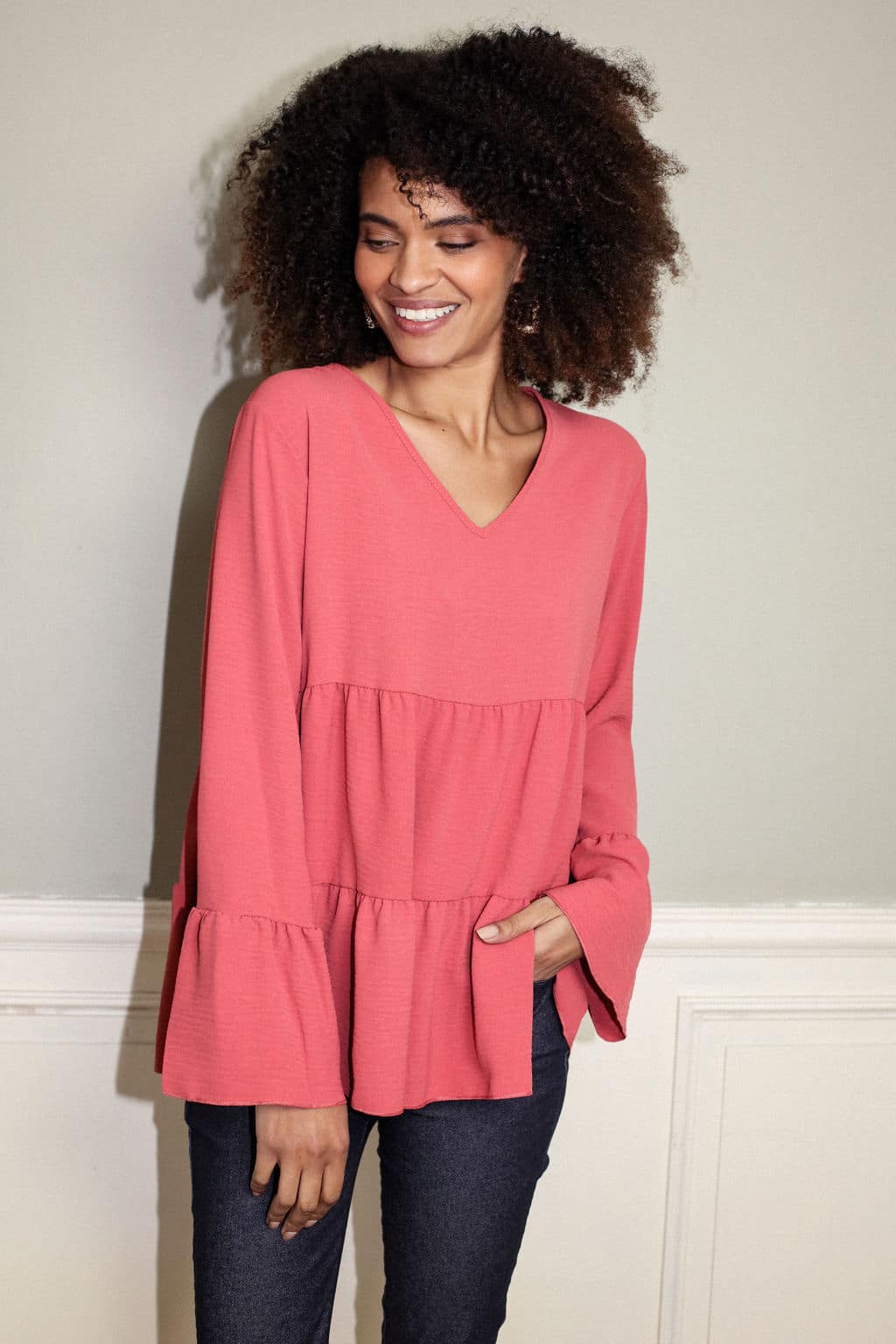 Blouse Évasée Froncée