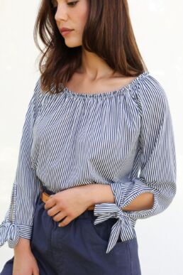 Blouse Rayée Manches 3/4