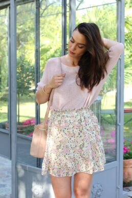 Floral printed wallet skirt